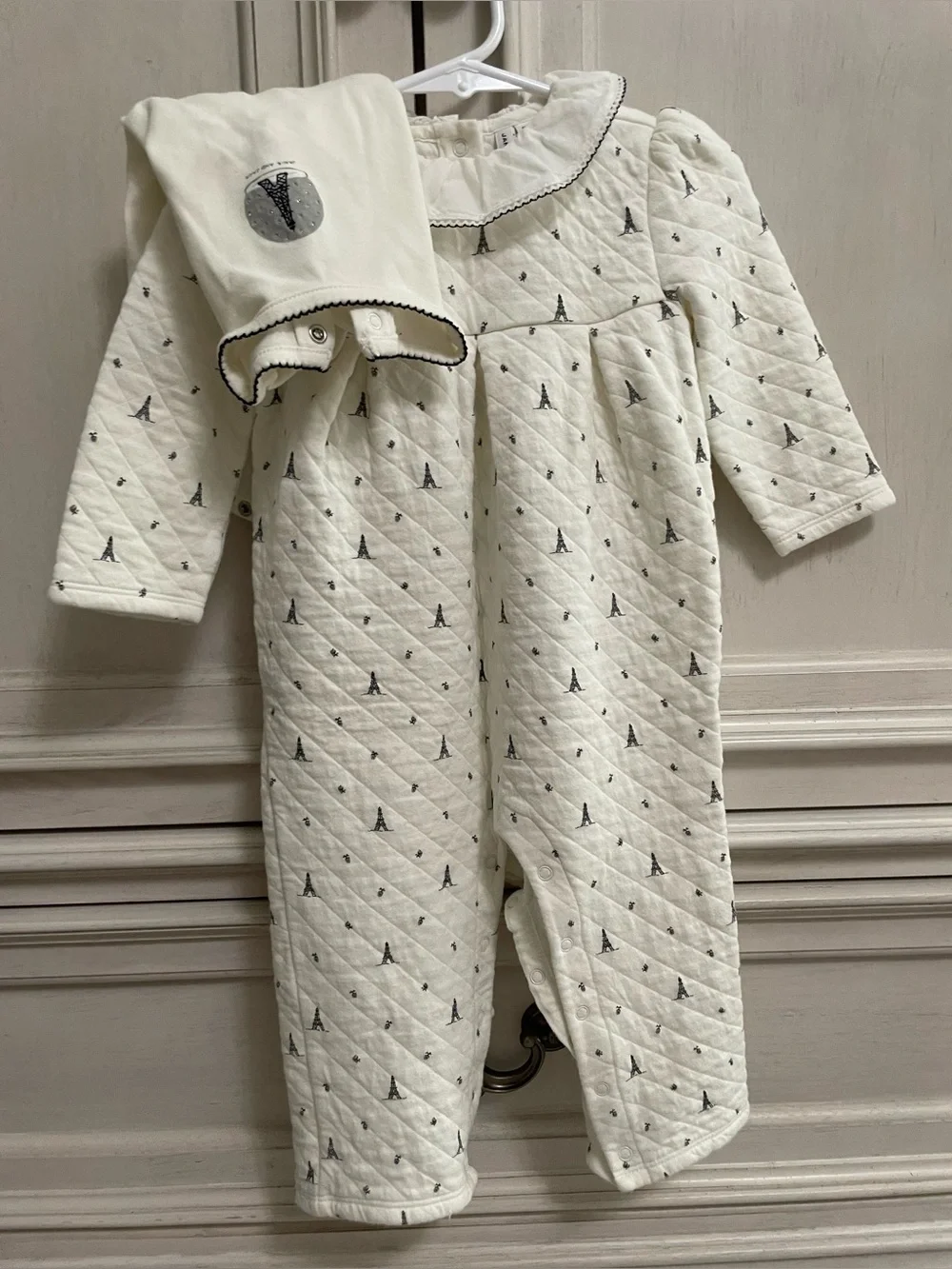 Janie and Jack Eiffel Tower/ Paris Romper, VGUC, Size 12-18 months